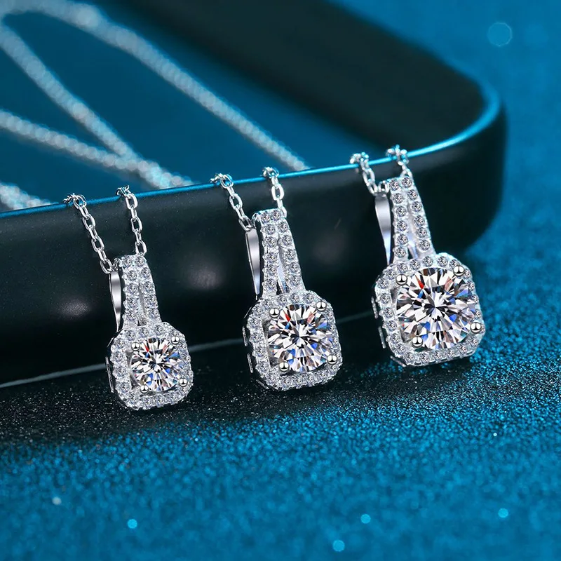 Роскошные ювелирные изделия pt950 Платина 1 карат D цветной квадрат мосонит