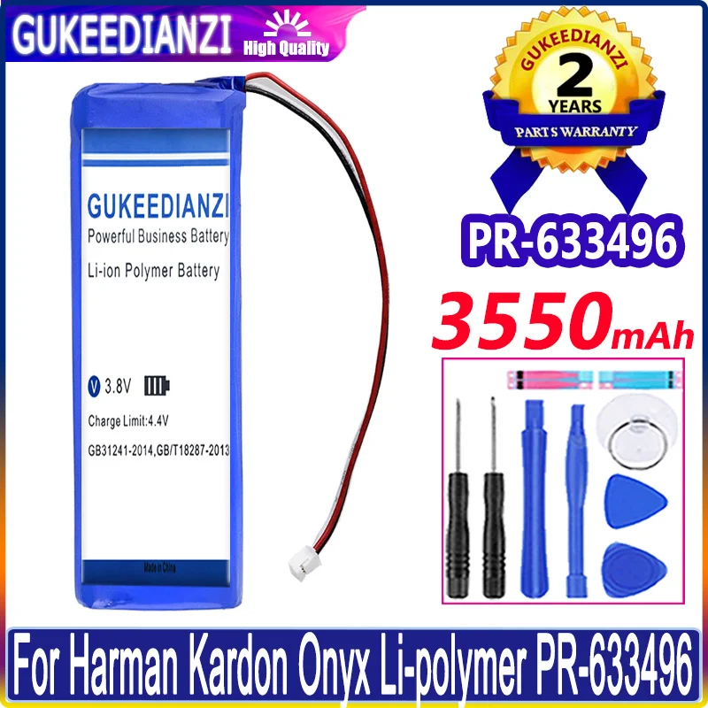 

Speaker Loudspeaker Battery For Harman Kardon Onyx PR-633496 3550mAh Li-Polymer Acumulator 3-wire Plug High Capacity Battery