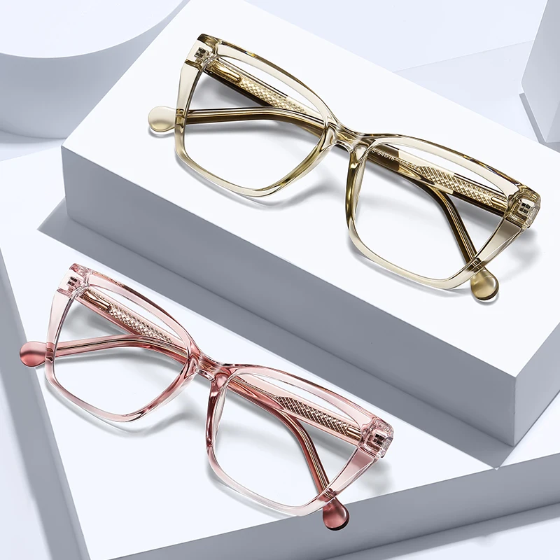 Фото Очки BEMORE Cat Eye с защитой от синего света для женщин, оптические линзы для чтения с возможностью индивидуальной коррекции по рецепту №3