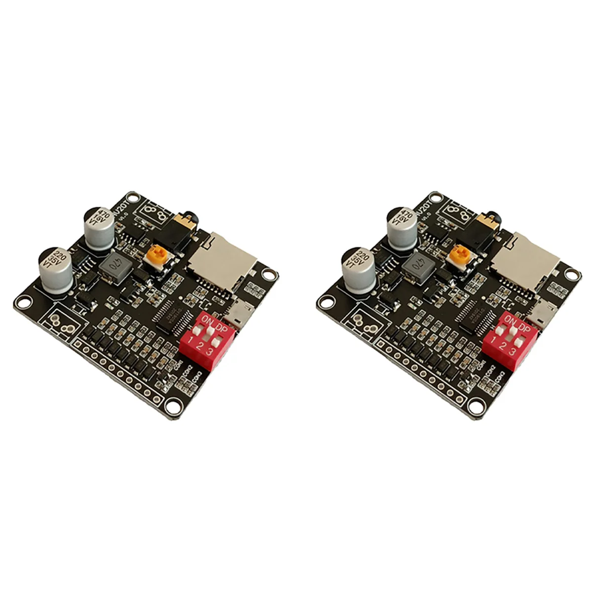 

2X DY-HV20T Voice Playback Module 12V/24V Power Supply 10W/20W Amplifier Support Micro-SD Card MP3 Music Player