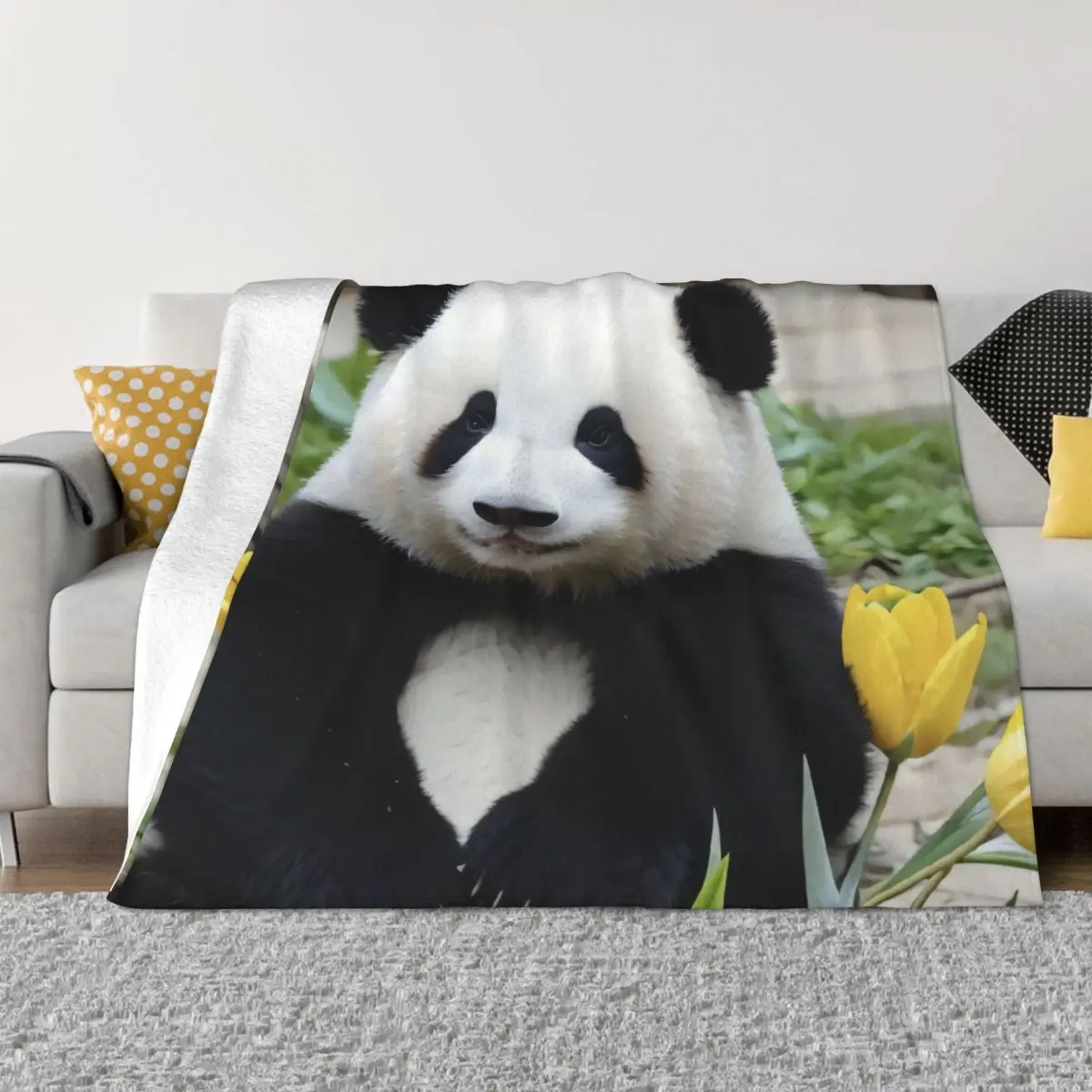 Huahua одеяло &quotПанда&quot милые животные теплые без складок настраиваемые пледы