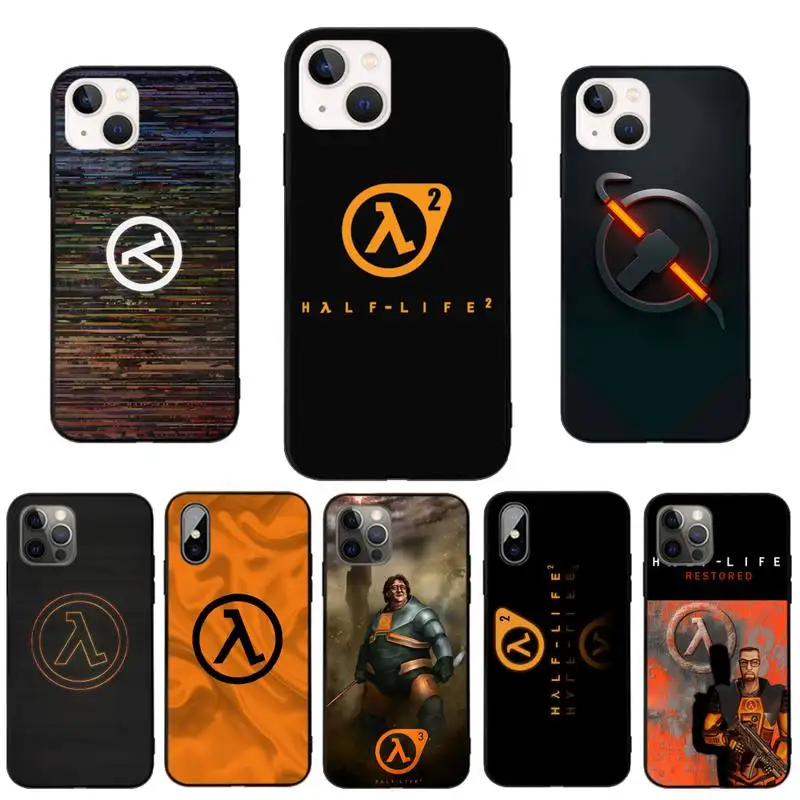 

Half Life HL Game Phone Case Black Tpu For Iphone XR Xs 11 12 13 Mini Pro Max 6 7 8 Plus X 6s SE 2020 Cover
