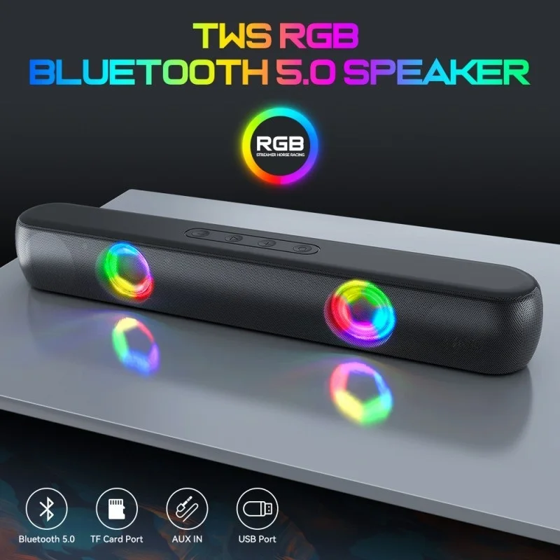 

Bluetooth-динамик BT320, TWS, RGB, светящийся