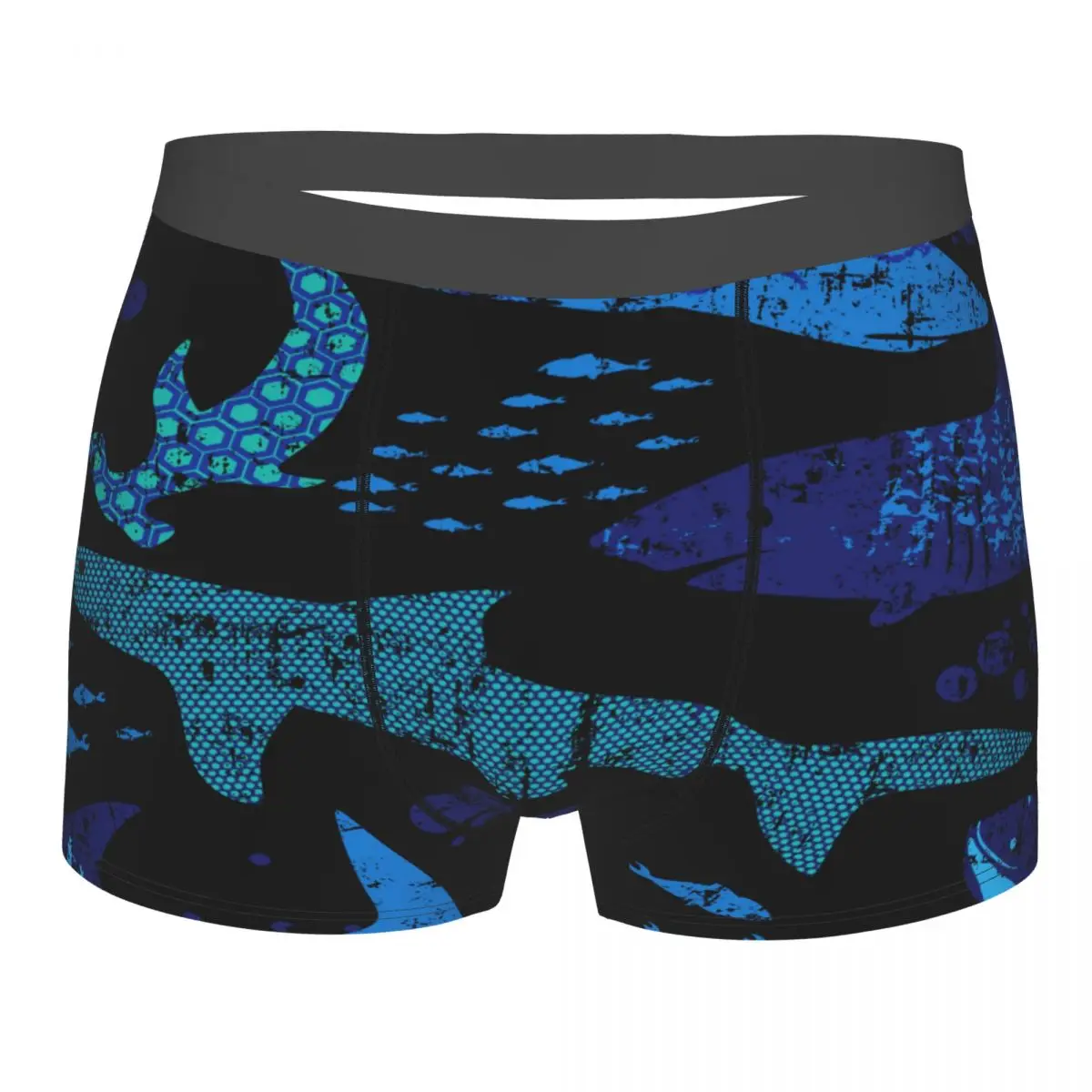 Men's Panties Underpants Boxers Underwear Abstract Sharks Dark Print Sexy Male Shorts
