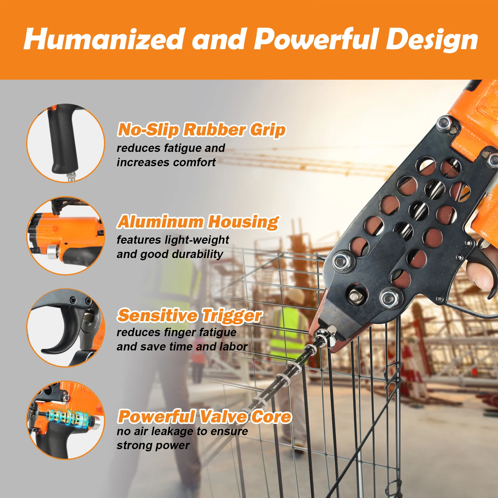 KAMSIN K-SC760 16-калиметрический пневматический степлер для свиных колец подходит