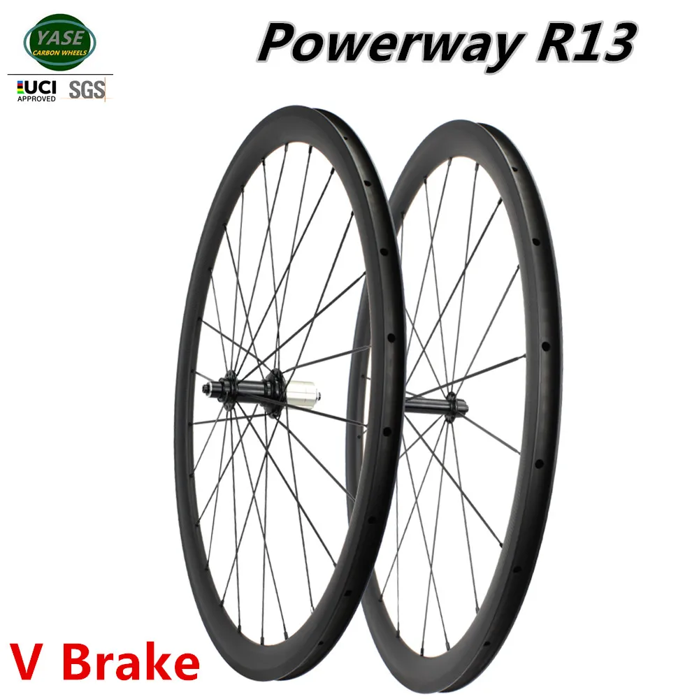 

700c Carbon Wheels 50x25mm Road Bicycle Wheel V Brake Clincher Or Tubular Bike Rims Powerway R13 100x9 130x9 Pillar 1432 Spokes