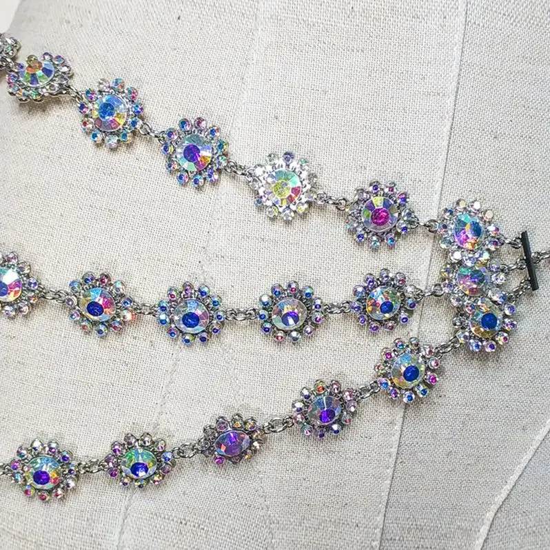 Блестящий Пояс на талию для танца живота блестящие Многослойные аксессуары тела