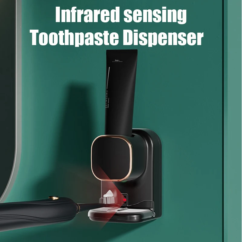 

Автоматический Инфракрасный индукционный диспенсер для зубной щетки, быстродействующий Настенный Съемный диспенсер для зубной пасты, аксессуары для ванной комнаты