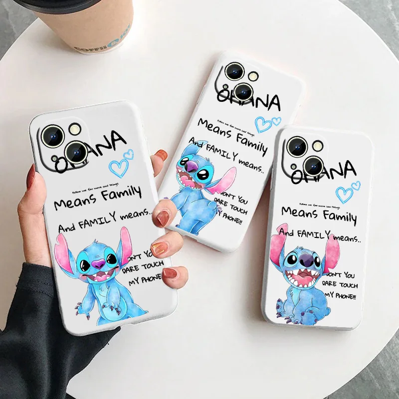 

Stitch Disney Cool For Samsung Galaxy S23 S22 S21 S20 FE Ultra Plus S10 Lite 5G Liquid Rope Phone Case