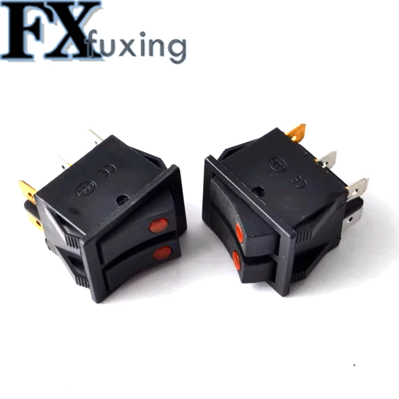 5 шт. черный 250 В 16 А кнопка включения кулисный переключатель нагрев 6-контактный