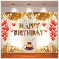 Photography Backdrop Banner Balloons Decoration Birthday Party Supplies Photo Booth Yard Sign Background For Women Poster