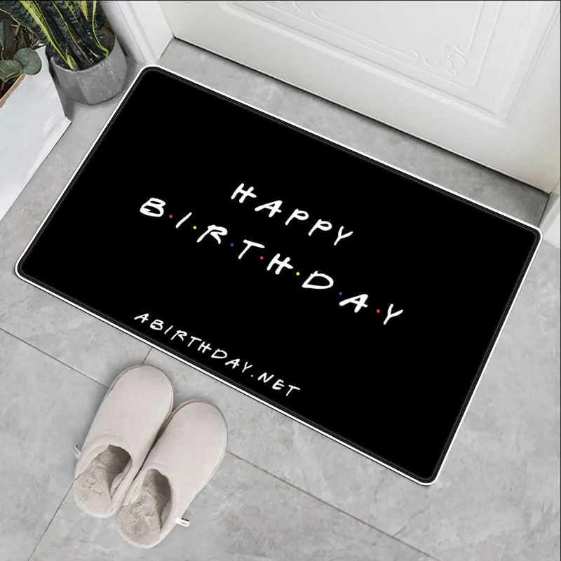 

Cartoon Room Kitchen Carpet Flannel Anti Slip Mat Living Rug Decoration Classic Friends Tv Show Bath Mats Room Carpets