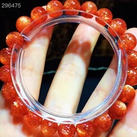 natural gold strawberry quartz orange sunstone 8 8mm clear round beads bracelet super 7 crystal women men aaaaaa