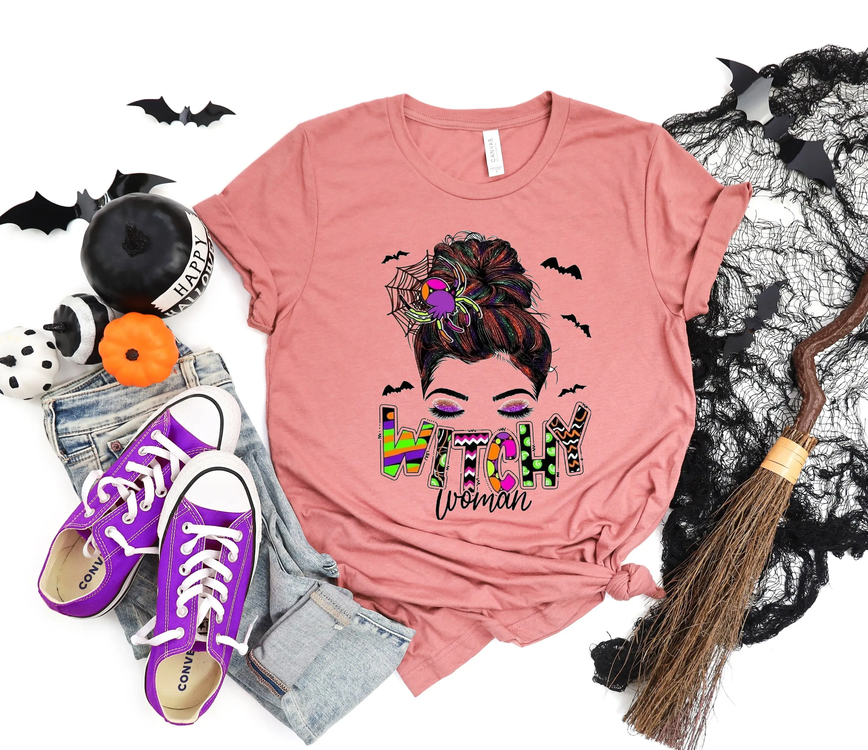 Женская футболка Witchy Witch Funny Halloween Party Witchcraft