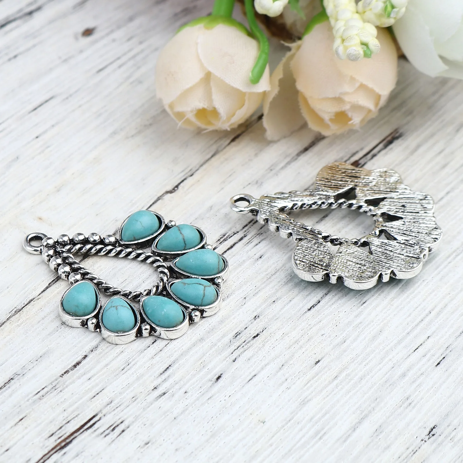 Подвески в богемном стиле из металла с геометрическим рисунком ожерелье