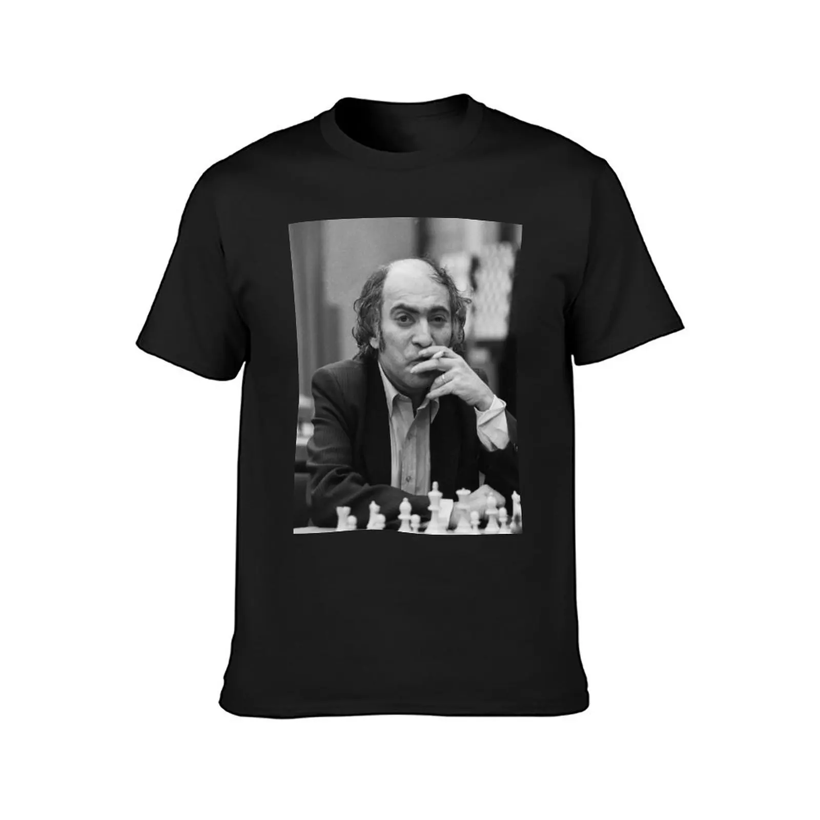 Футболка Бобби Фишер smooking Мужская летний топ с черными заготовками принтом