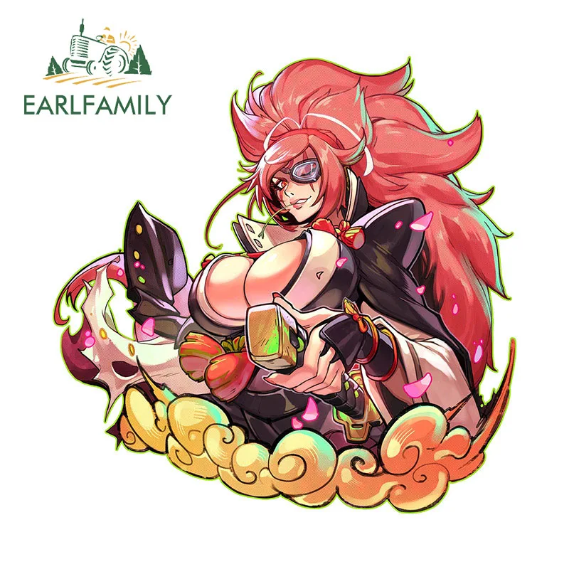 

EARLFAMILY 13 см x 12,8 см для автомобиля с приманкой, модные простые наклейки на автомобильный шлем, Декор