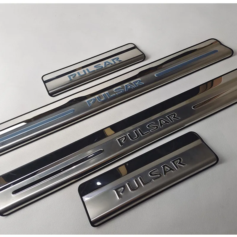 

4Pcs Fit for Nissan Pulsar 2012 2014 2017 Stainless Door Sill Plate Entry Scuff Covers Car Styling Auto Stickers Car Accessories