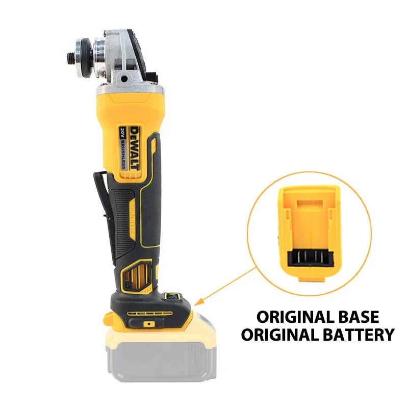 Фото Dewalt DCG406 125 мм Аккумуляторная бесщеточная угловая шлифовальная машина 9000 об/мин Режущий станок Полировальный станок для литиевых батарей 20 В №2