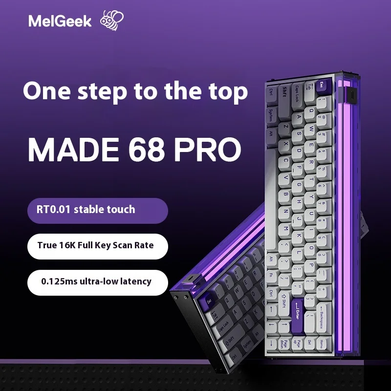 Melgeek Bee Made68pro Клавиатура с магнитной осью Magneto King Axis Rt Игровая проводная клавиатура