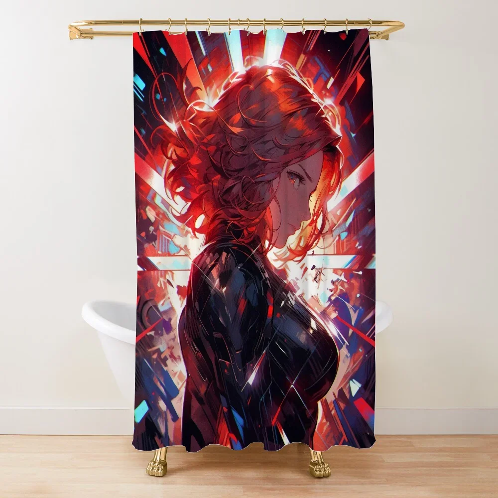 Занавеска для душа в ванную водонепроницаемая из ткани