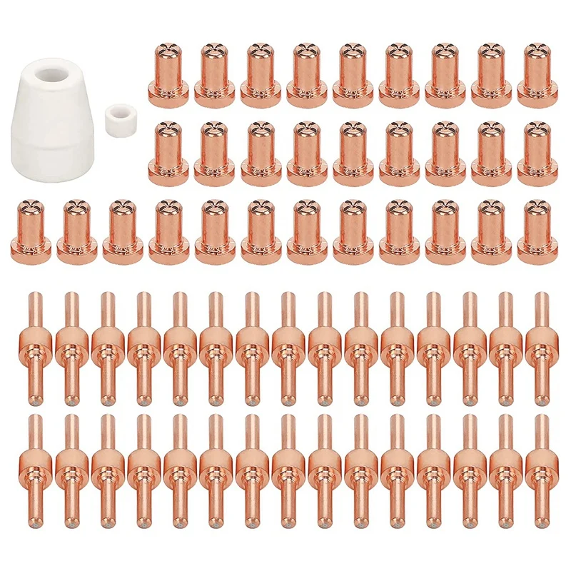 

62Pcs PT31 Plasma Cutting Consumables Electrode Tip Swirl Ring Shield Cup Stand Off For Plasma Cutter