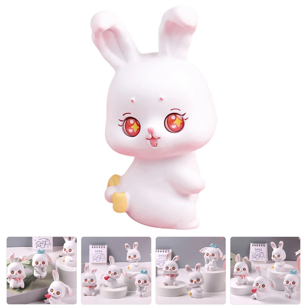 

Miniature House Ornament Kids Garden Accessory Cartoon Rabbit Ornament Rabbit for Craft DIY Landscape Home