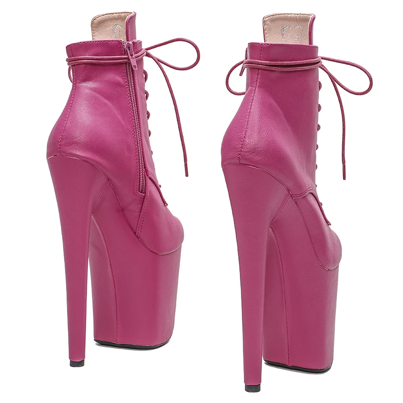 Leecabe  20CM/8inches Pole dancing shoes High Heel platform Pole Dance boot