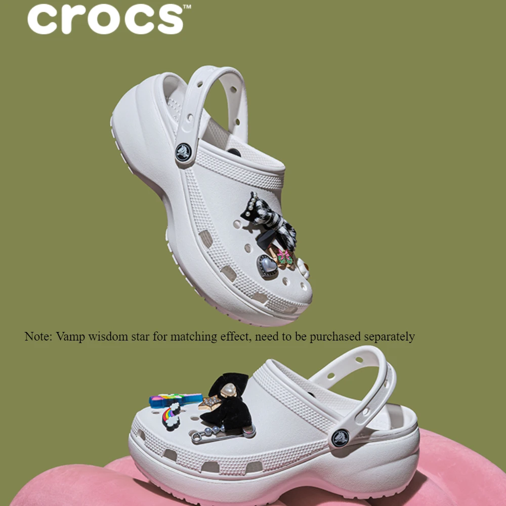 Crocs/женские классические сабо на платформе легкие удобные туфли без шнуровки Cloud