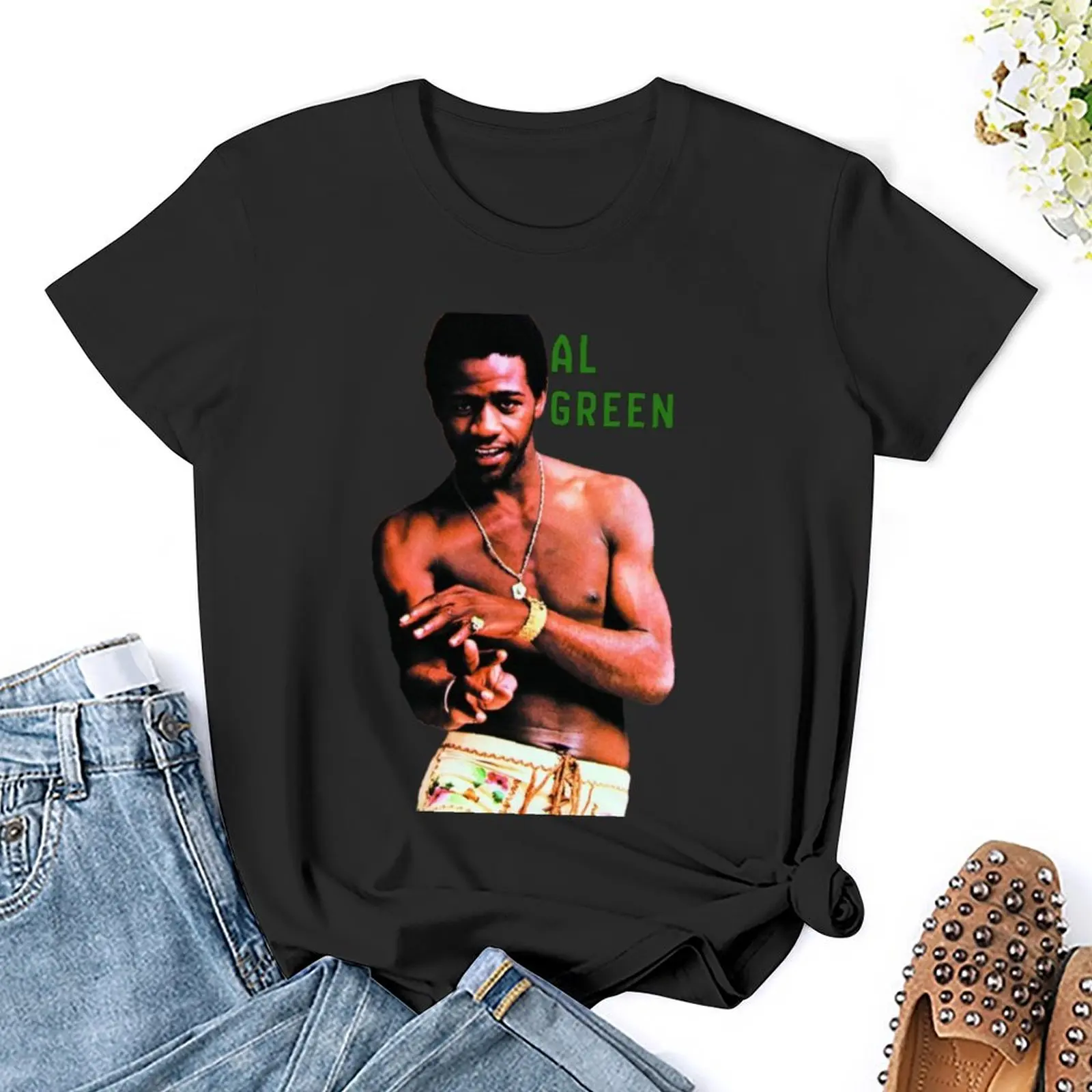 Футболка Al Green (музыкант) топы корейская модная дизайнерская одежда Женская