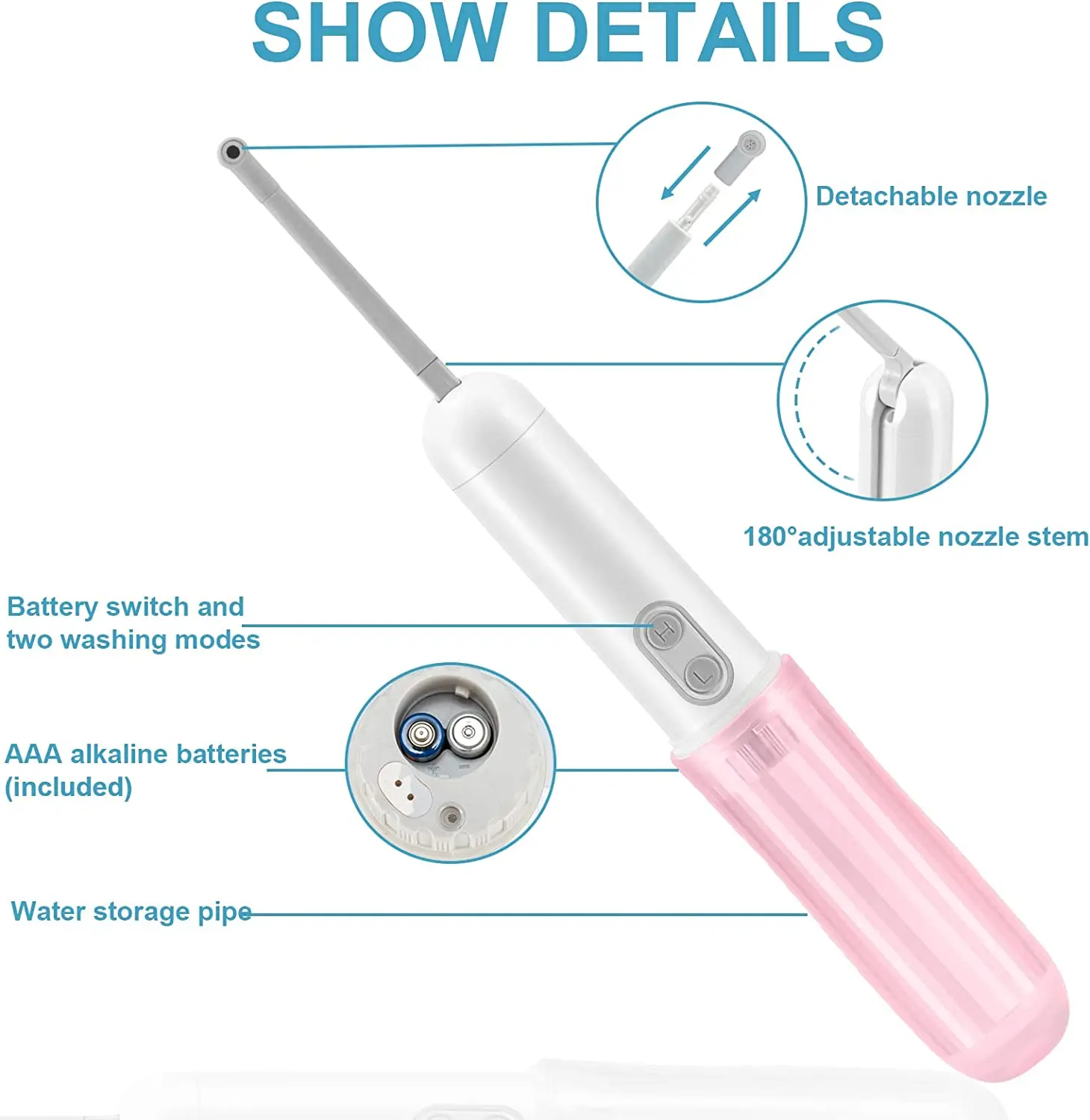 Электрический портативный дорожный распылитель для биде туалетный женщин