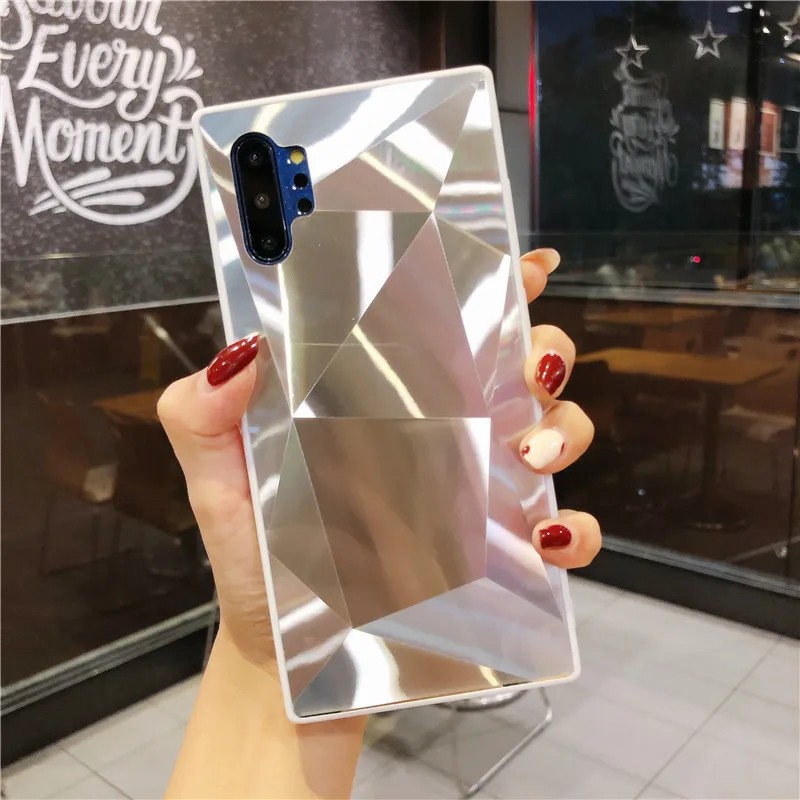 3D Prism Mirror Phone Case For Samsung Galaxy S22 S21 S20 FE Note 20 Ultra 10 S10 Plus A52 A72 A32 A42 A12 A51 A71 Back Cover