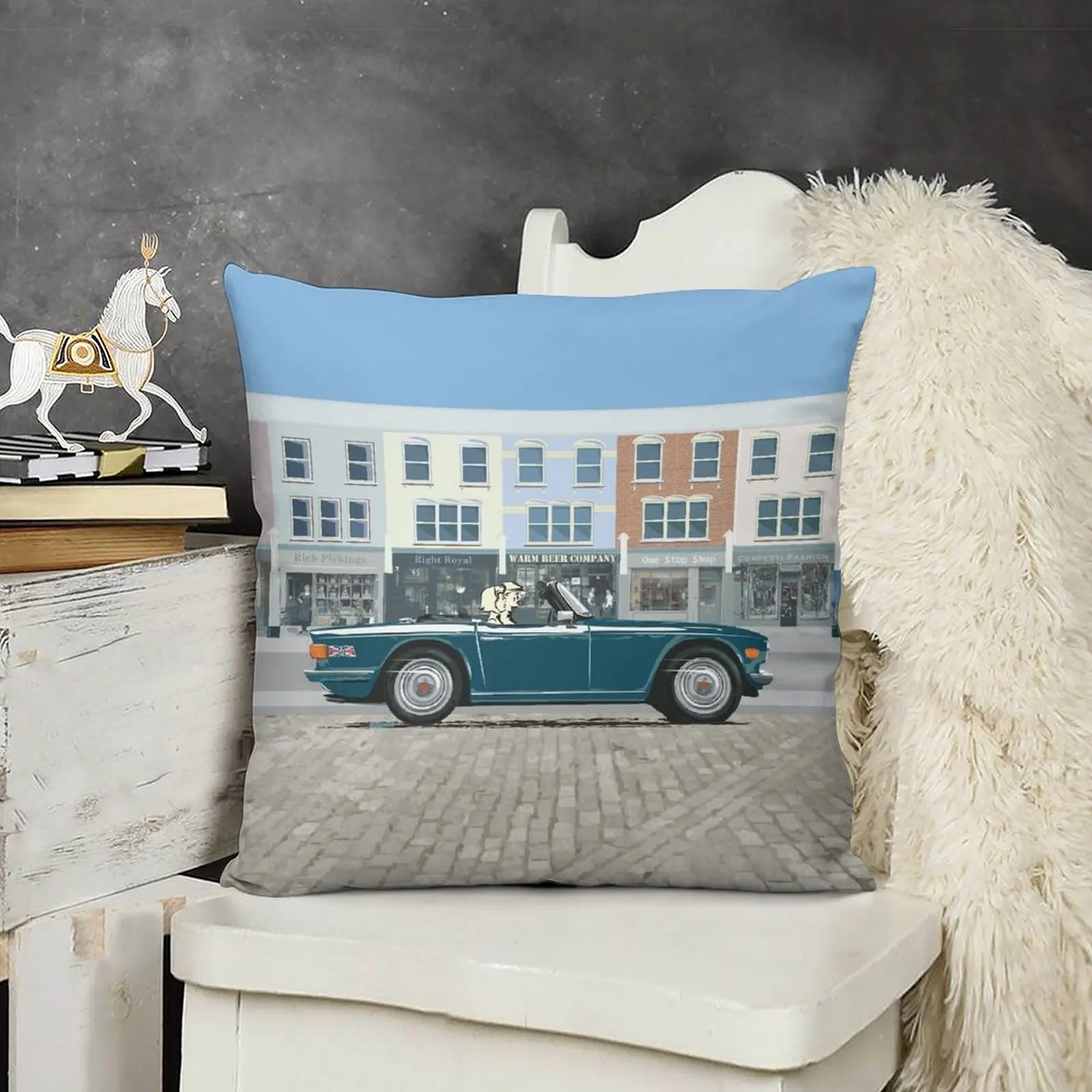 Кряква зеленого цвета TR6 – классическая подушка для британского спортивного