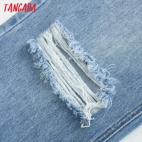 Джинсы Tangada женские рваные голубые
