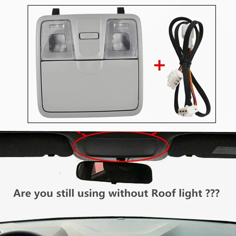 

Car OverHead Light Console Reading Light Assy for Hyundai Elantra GT I30 IX25 2012-2016 Glasses Box Map Roof Light Grey