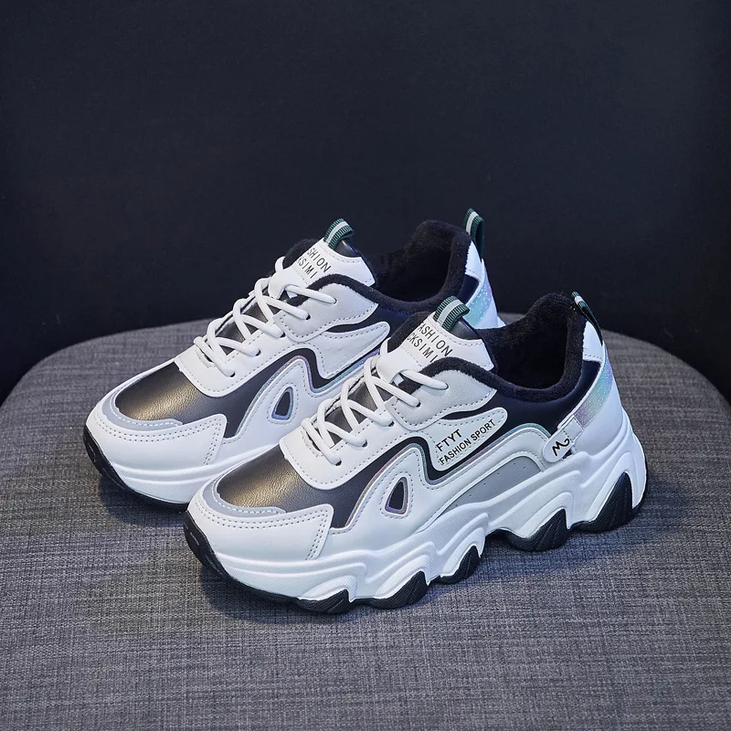

Women Chunky Dad Sneakers Thick Bottom Platform Vulcanize Casual Running Shoes for Woman Autumn Female Footwear