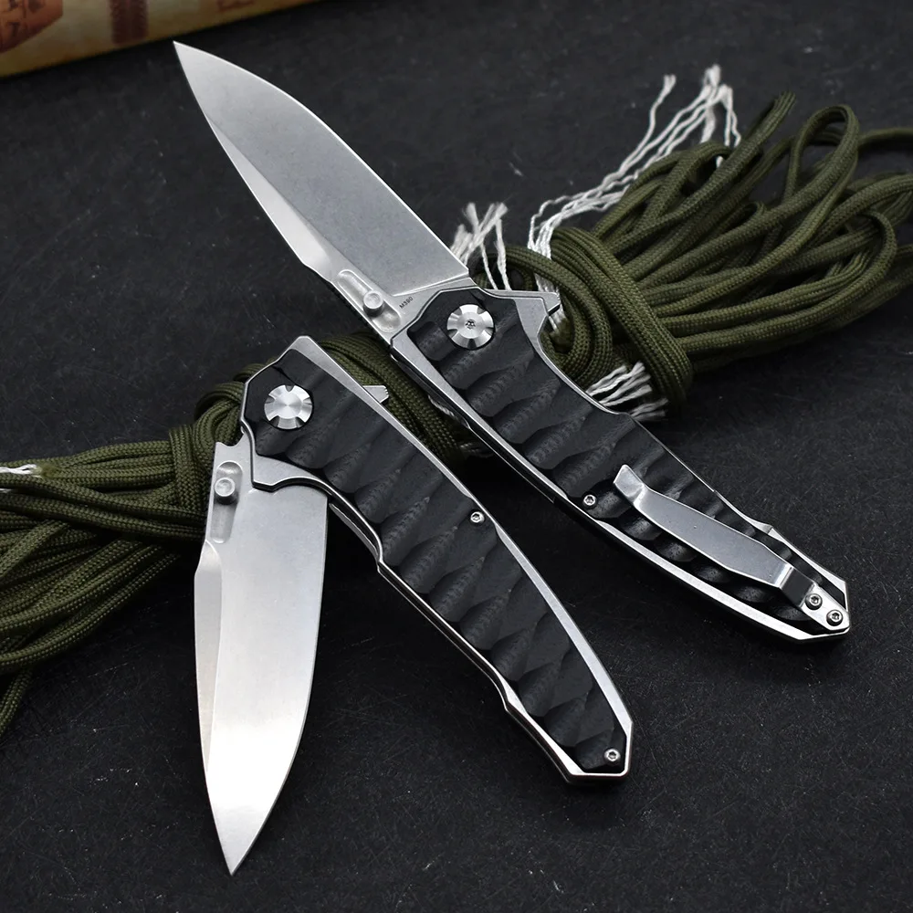 Outdoor Tactical Folding Knife Non-slip G10 Handle M390 Blade Camping Hunting Self-defense Survival Saber Pocket Knives