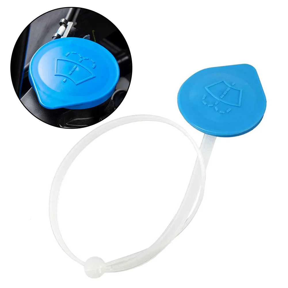 

2pcs Durable 1x Windshield Washer Fluid Reservoir Cap With 50cm Ruler Plastic Blue Clear 76802-SJD-003 For Honda Civic 73x59mm