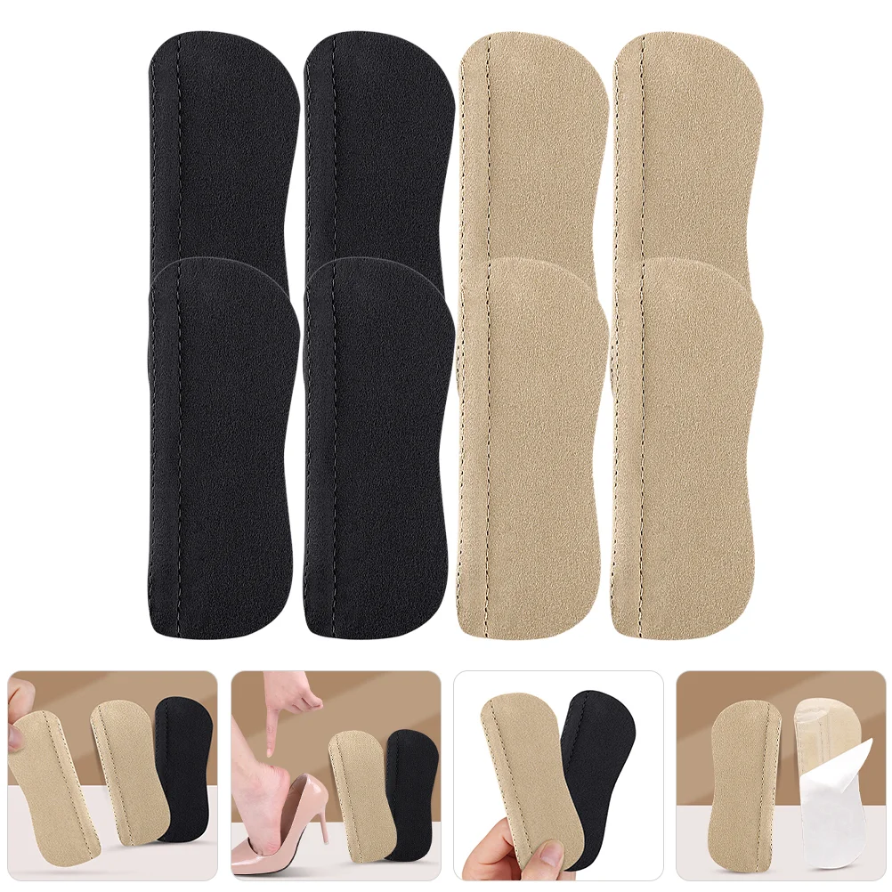 

4 Pairs Shoe Heel Grips Shoes Too Big Inserts Men's Pads That Are Microfiber Back Cushion Women