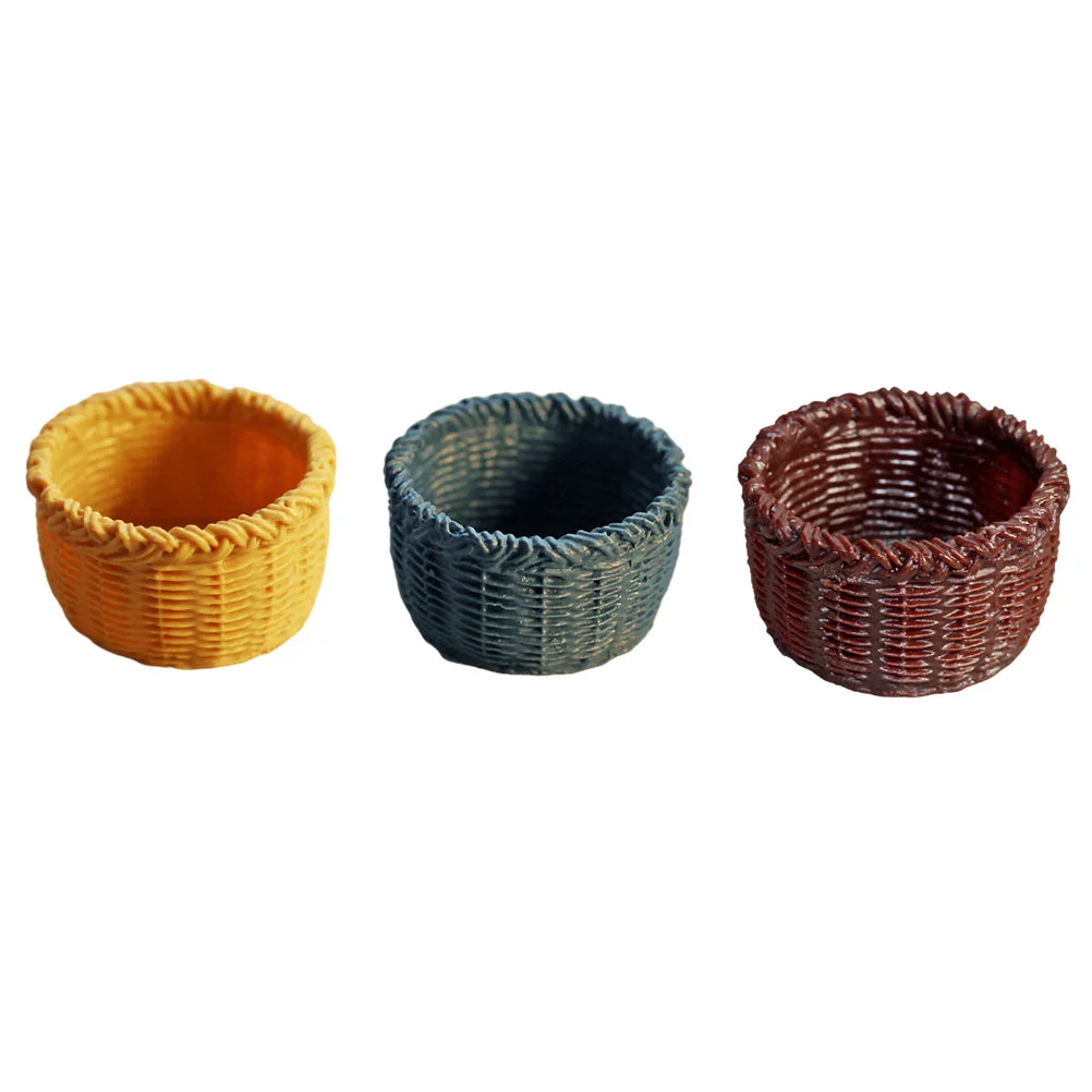 

Basket Miniminiature Ornament Modelbaskets Flower Woven Resin Crafts Storage Craft Christmas Propsfillers Tinyphotography Decor