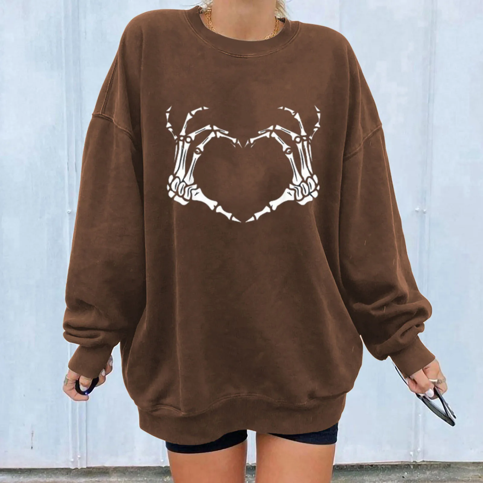 

Hoodless For Women Fit Full Hooded Crewneck Loose Sweatshirt Casual Long Sleeve Pullover Tops Extra Long Sweatshirts Women