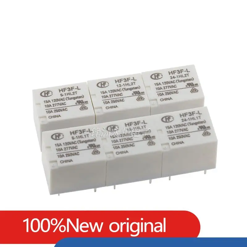 100% оригинальное новое реле HF3F-L-5-1HL2T HF3F-L-12-1HL2T HF3F L 5 1HL2T HF3F-L-24-1HL2T 12-1HL2T 1HL1T 4PIN5PIN 15A