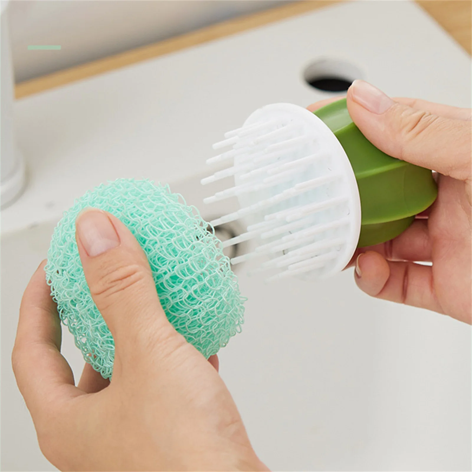 

Новое поступление, кухонные щетки в форме кактуса для очистки кастрюль, сковородок и мытья посуды, кухонный инструмент для чистки