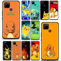 pikachu pokemon charizard phone case for realme q2 c20 c21 v15 8 c25 gt neo v13 5g x7 pro ultra c21y silicone case pikachu