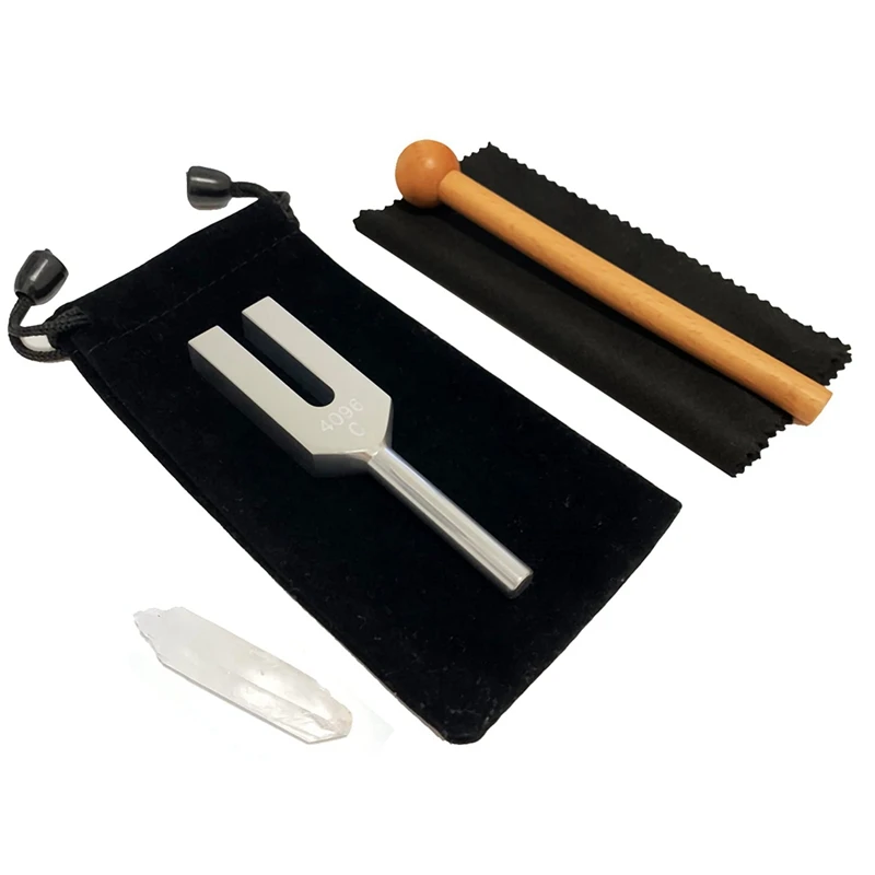 

4096 Hz Tuning Fork, Crystal Tuning Fork For Healing, -Grade With Wood Hammer And Soft Storage Bag Spare Parts