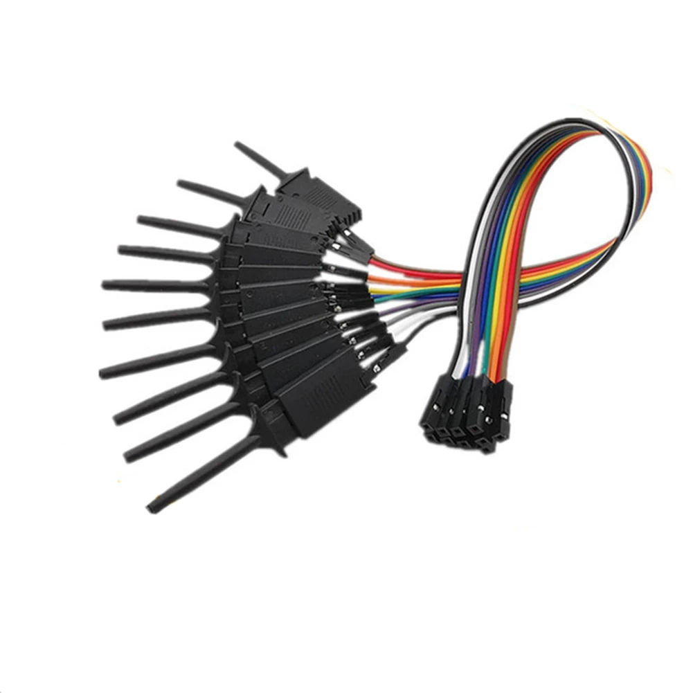 Test Hook Clip Logic Analyzer Folder for Jumper Wire Dupont Cable USB Saleae 24M 8CH