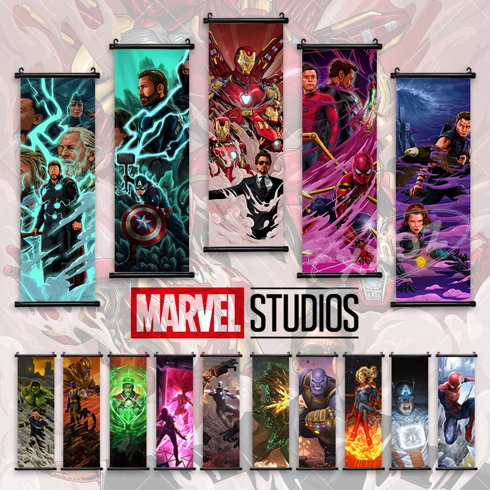 

Black Widow Home Decoration Hulk Hanging Painting Venom Wall Artwork Marvel Thanos Scrolls Picture Doctor Strange Canvas Poster