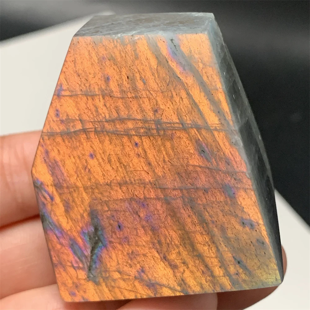 Натуральный оранжевый фиолетовый светлый лабрадорит бусины гране хорошо