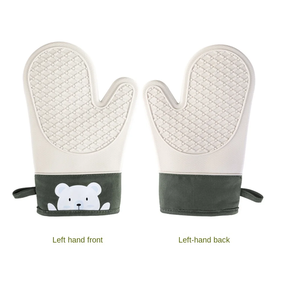 

Printed Cotton Gloves Kitchen Gadgets Save Space Household Anti-slip Baking Supplies Glove Kettle Holder Thermal Insulation Mats