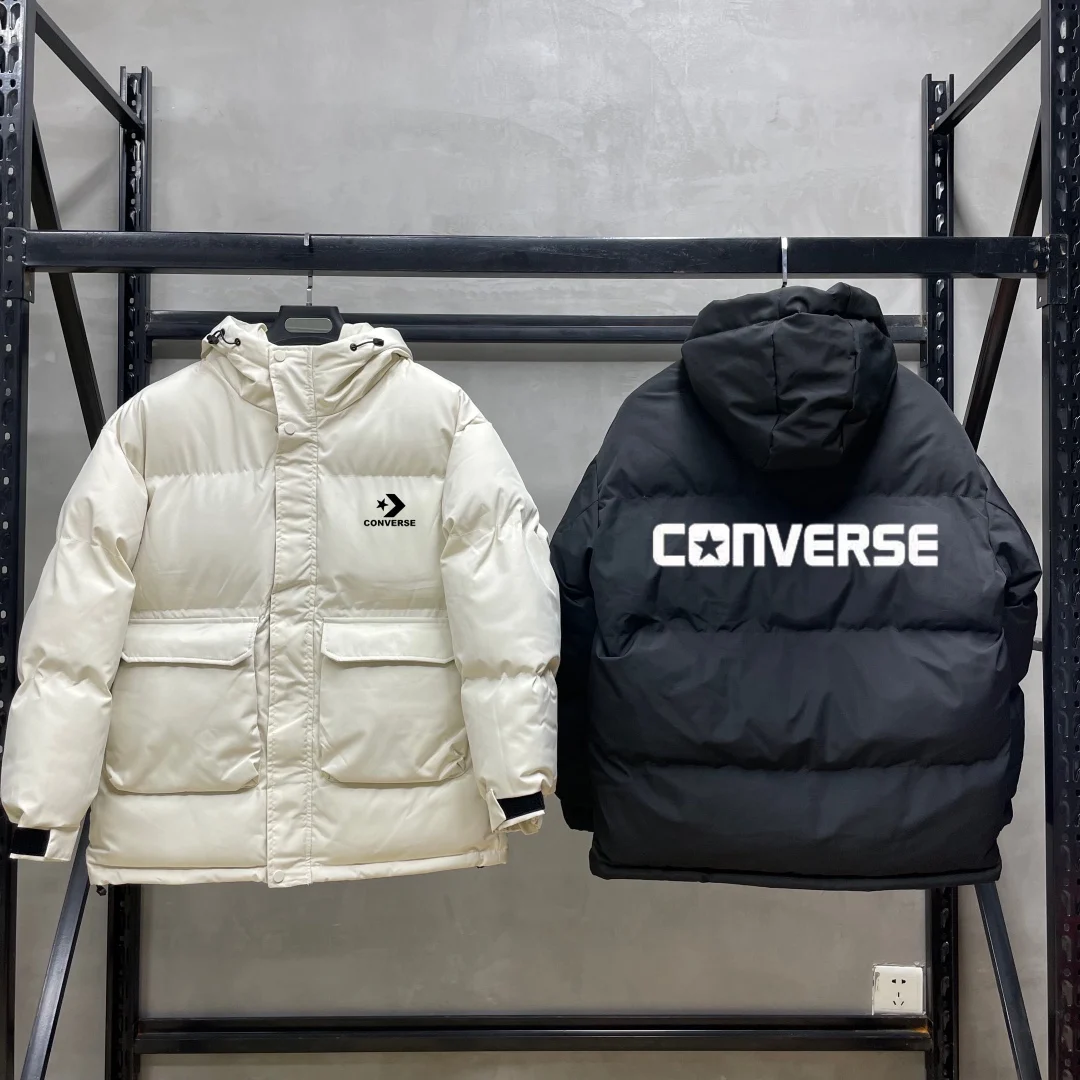 Пуховик Converse ветрозащитный согреться против морщин Тонкая посадка Зимняя